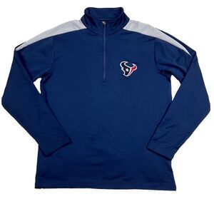 Antigua Men’s NFL Houston Texans Blue Succeed Pullover Jacket Medium